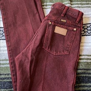 Dark Red Vintage Wrangler Jeans